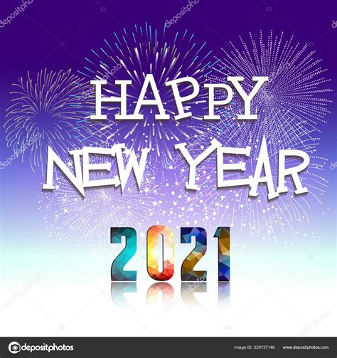 Happy New Year 2021 Firework Background Firework Display Colorful ...