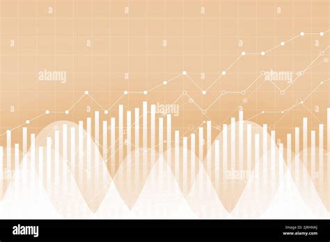 Financial Data Graph Chart Vector Illustration Trend Lines Columns