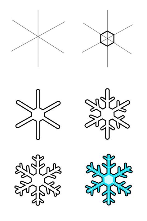 10+ Easy and Beautiful Snowflake Drawing Ideas - Drawing Photos
