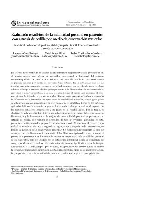 Pdf Evaluaci N Estad Stica De La Estabilidad Postural En Pdfslide Tips