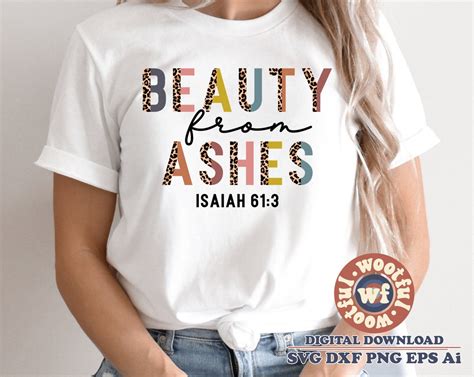 Beauty From Ashes Svg Isaiah Svg Leopard Print Svg Christian