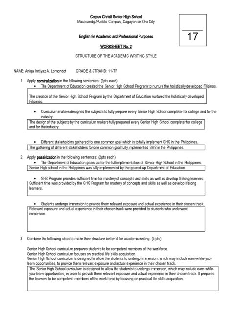 38d6v83v7 - Worksheet 2-Structure | PDF | Curriculum | Pedagogy