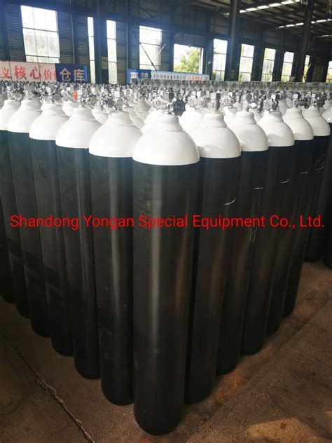 47L200bar 5 2mm ISO Tped High Pressure Vessel Seamless Steel Oxygen Gas