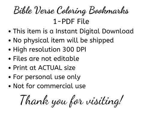 Coloring Bible Verse Bookmarks Set of 4, Printable Coloring Bible Bookmarks, Bible Study ...