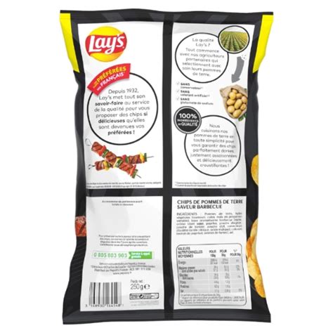 Chips Saveur Barbecue Format Familial Lays Le Sachet De 250g à Prix