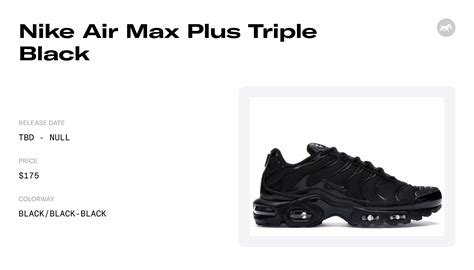 Nike Air Max Plus Triple Black - 604133-050 Release Info