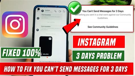 Fix Instagram You Can T Send Messages For 3 Days You Can T Send