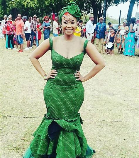 Green Shweshwe Dresses For Makoti 2021 For African Ladies Shweshwe Home