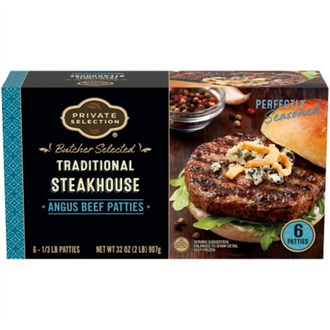 Private Selection® Traditional Steakhouse Angus Beef Patties 6 Ct 32