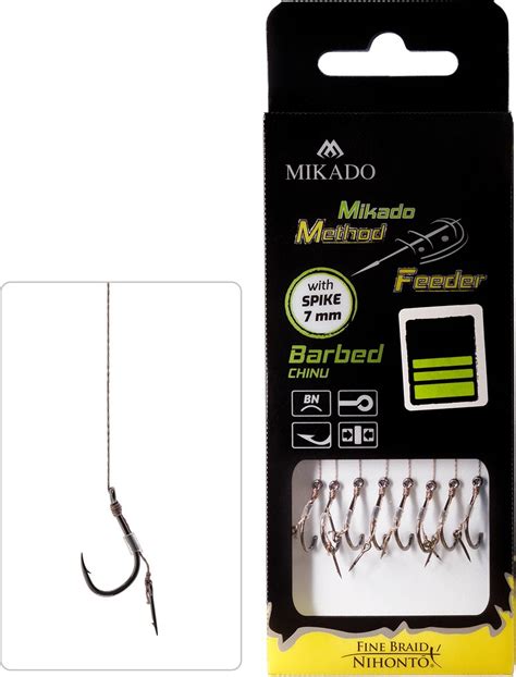 Haczyki Gruntowe Z Przyponem Z Zadziorem Mikado Method Feeder Rigs