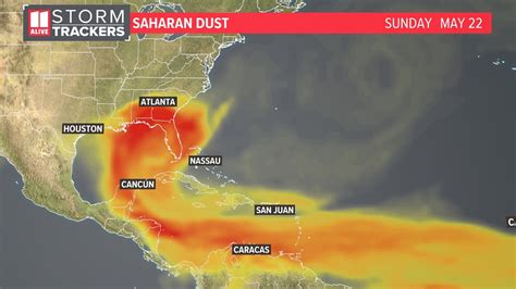 Sahara Dust Map Today - Vicky Jermaine