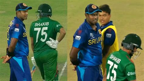 Angelo Mathews Gave Abusive Welcome When Shakib Al Hasan Came To Bat