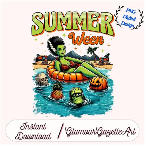 Summerween Png Hot Ghoul Summer Png Spooky Summer Png Ghoul Summer Pumpkin Png Horror