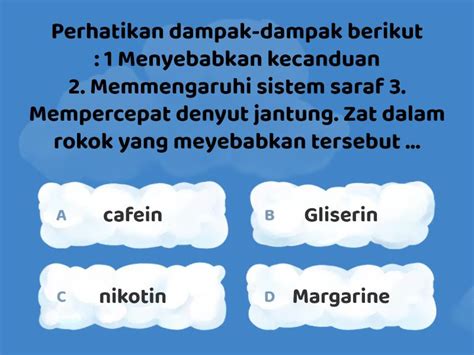 Bahaya Rokok Minuman Keras Narkoba Quiz