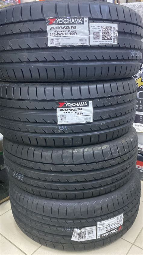 Резина YOKOHAMA ADVAN SPORT V105S R18 245/45 225/50 — Nissan Skyline ...