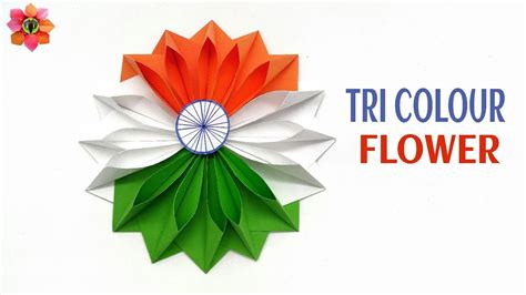 Tri Colour Flower For Republic Day Independence Day Diy Tutorial