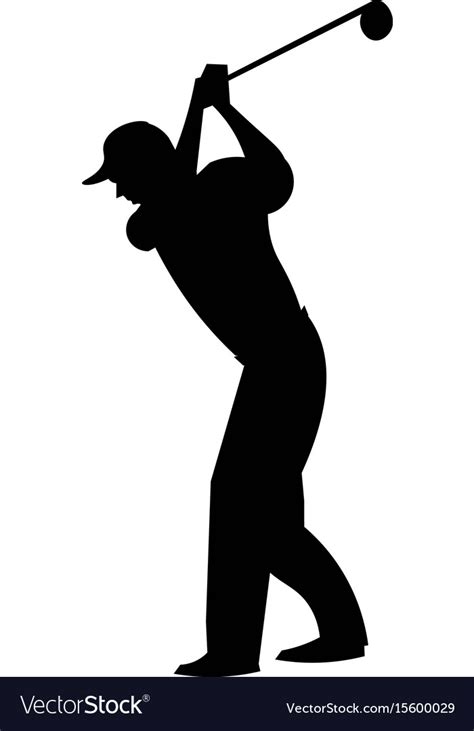 Golf Player Silhouette Royalty Free Vector Image