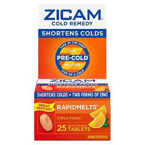 Zicam Cold Remedy RapidMelts, Citrus | drugstore.com