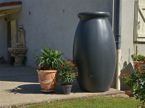 R Cup Rateur D Eau De Pluie Jarre Toscane L Anthracite Avec