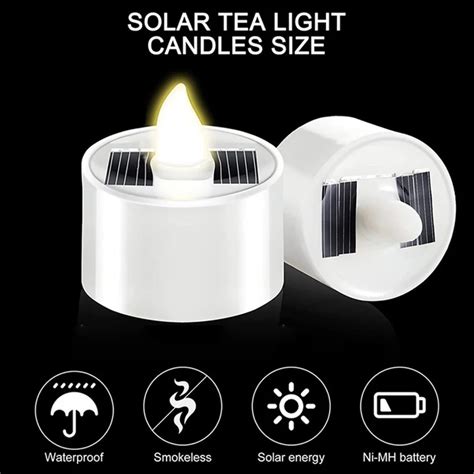 Szt Solar Tea Light Wiece Led Bezp Omieniowe Zewn Trzne Wodoodporne