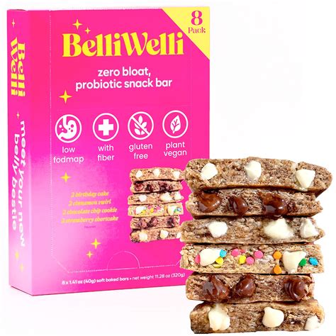 Buy Belliwelli Soft Baked Probiotic Snack Bar Gluten Free Dairy Free