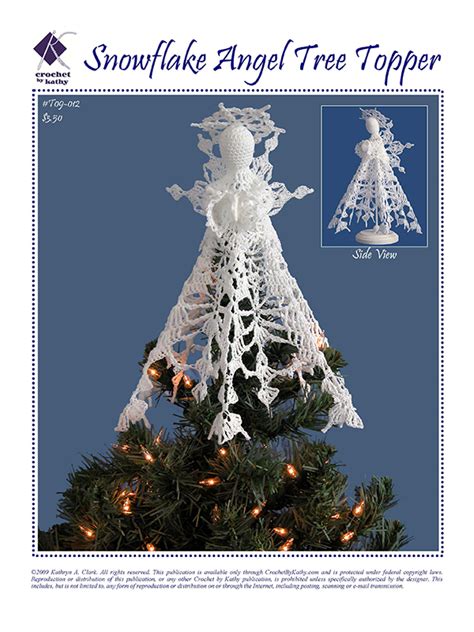 Crochet Snowflake Angel Tree Topper - Kathryn Clark Crochet