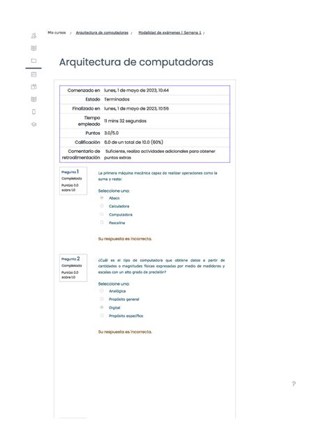 Arquitectura DE Computadoras Examen 1 Studocu