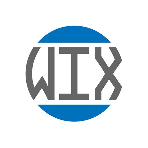 WIX letter logo design on white background. WIX creative initials circle logo concept. WIX ...