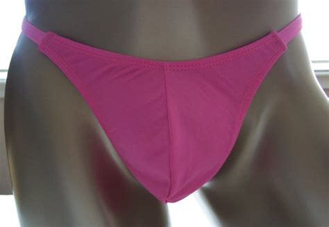 K Hot Sexy Men Swim String Thong Contoured Pouch Rose