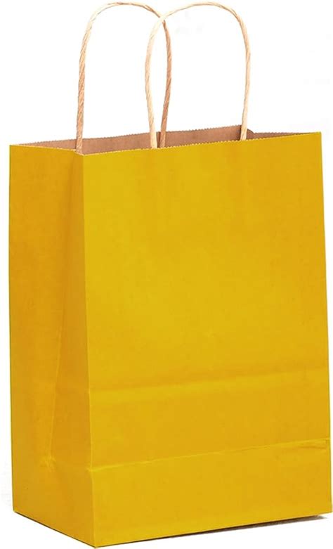 Amazon Qiqee Large Kraft Paper Bags With Handles 10 X5 X13 32 Pcs