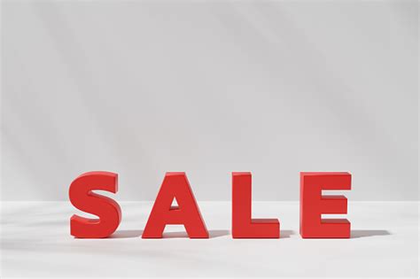 Red Word Sale On White Background Stock Photo Download Image Now