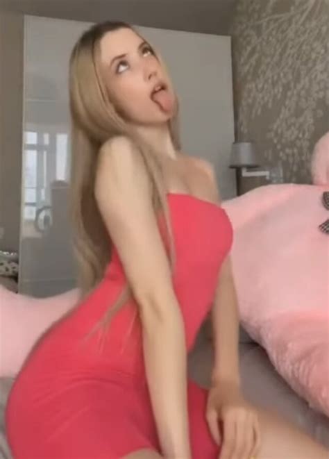 Who Is This Blonde Ahegao Girl In A Red Dress 1695409 NameThatPorn
