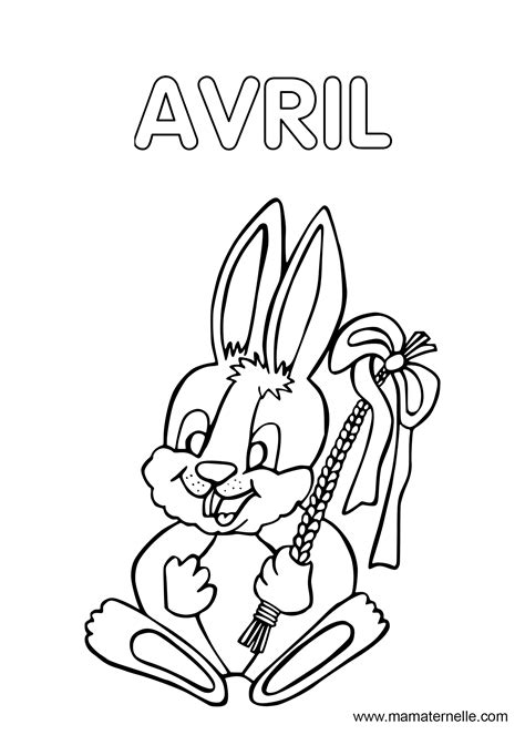 Coloriage Du Mois D Avril Ma Maternelle