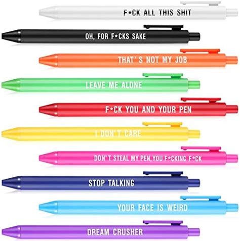 Amazon Pcs Funny Pens Swear Word Daily Pen Set Fuck Pens