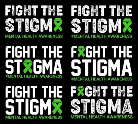 Premium Vector Fight The Stigma Mental Health Awareness Aids T Shirt