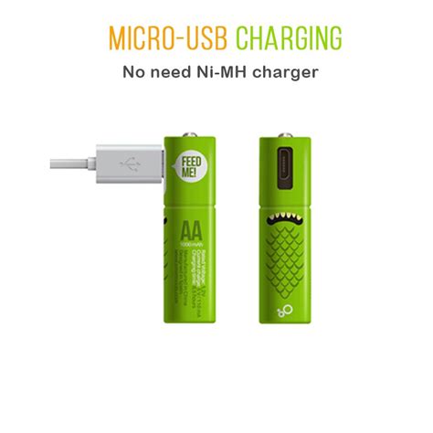 Jual Smartoools Micro USB Rechargeable AA AAA Battery 1000mah Baterai