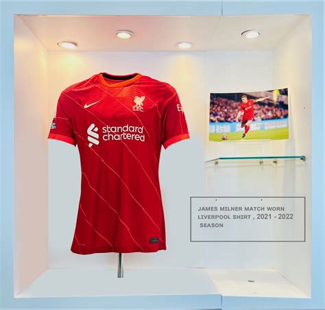 james milner match worn liverpool shirt   season golden