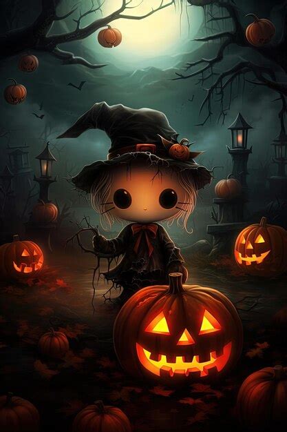 Premium Photo 3d Illustration Halloween Artwork Cartoon Background Wallpapers