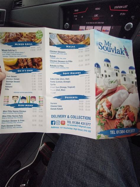 Menu at Mr Souvlaki - Authentic Greek Cuisine restaurant, Stourbridge