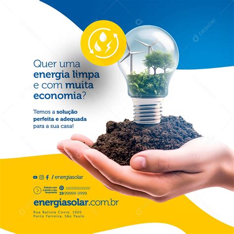 Quer Uma Energia Limpa E Muita Economia Energia Solar Social Media