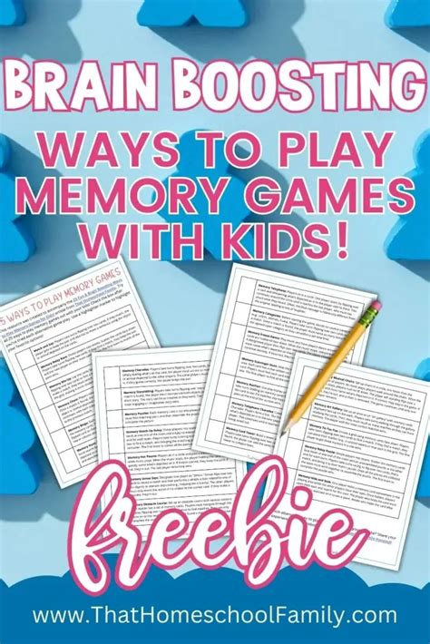 25 Fun & Brain Boosting Ways to Play Memory Games for Kids! - That Homeschool Family