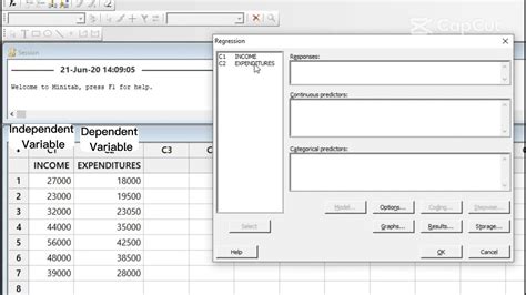 How To Do Simple Regression Analysis In Minitab Minitab Tutorial Regression Analysis Youtube