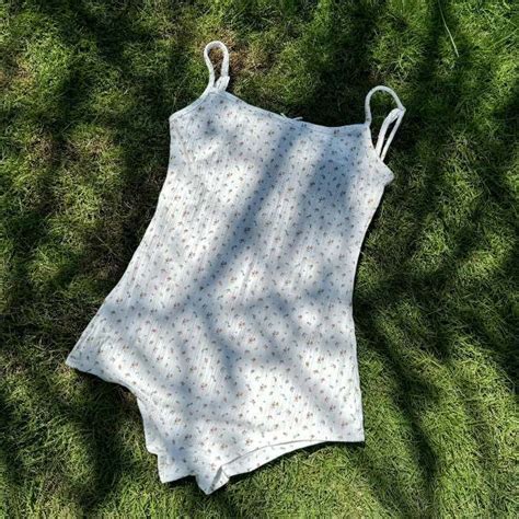 Bodysuit Hoa Nhí Hở Lưng Sexy La Perbra Bikini 1 Mảnh Jumpsuit Kín Đáo Thắt Eo Tôn Dáng Quyến Rũ