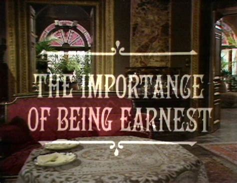 Play Of The Month The Importance Of Being Earnest 1974