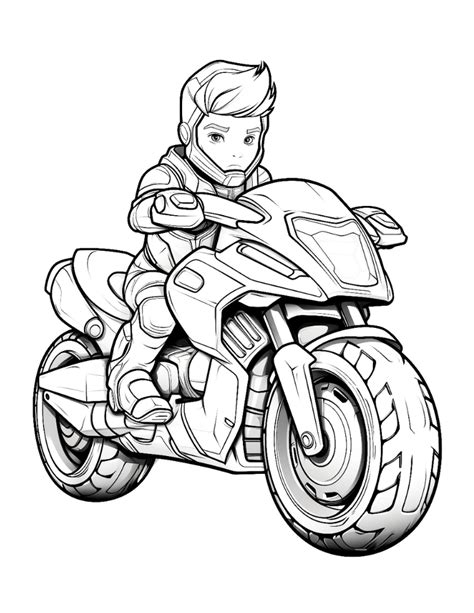 Free Motorcycle Coloring Pages For Kids