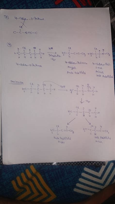 Solved Problem 4 Draw The Major Alkene Product And Give Its Name