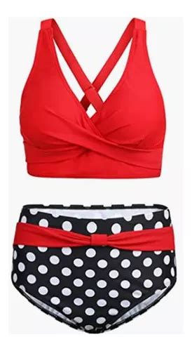Bikini De Cintura Alta Estampado Bikini Partido Cuotas sin interés