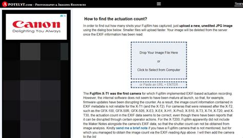 How To Check Your Cameras Shutter Actuation Count PetaPixel