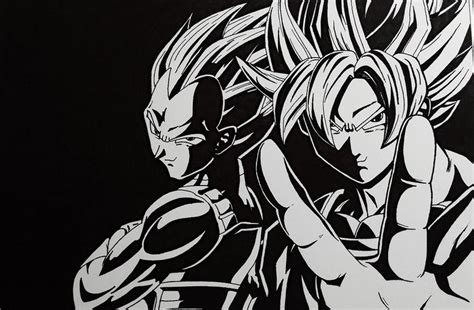 Goku and vegeta from dragon ball z,,, sketched by Supriti Misra ...