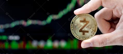 Moeda De Criptomoeda Golden Zcash Zec Background De Gr Fico De